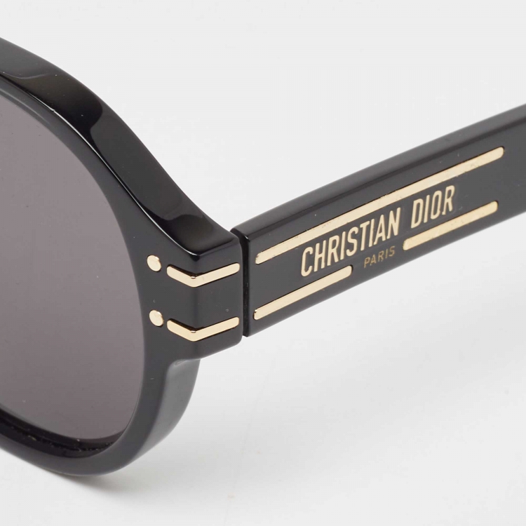 Pre Owned Dior Black DiorSignature A1U Aviators Sunglasses
