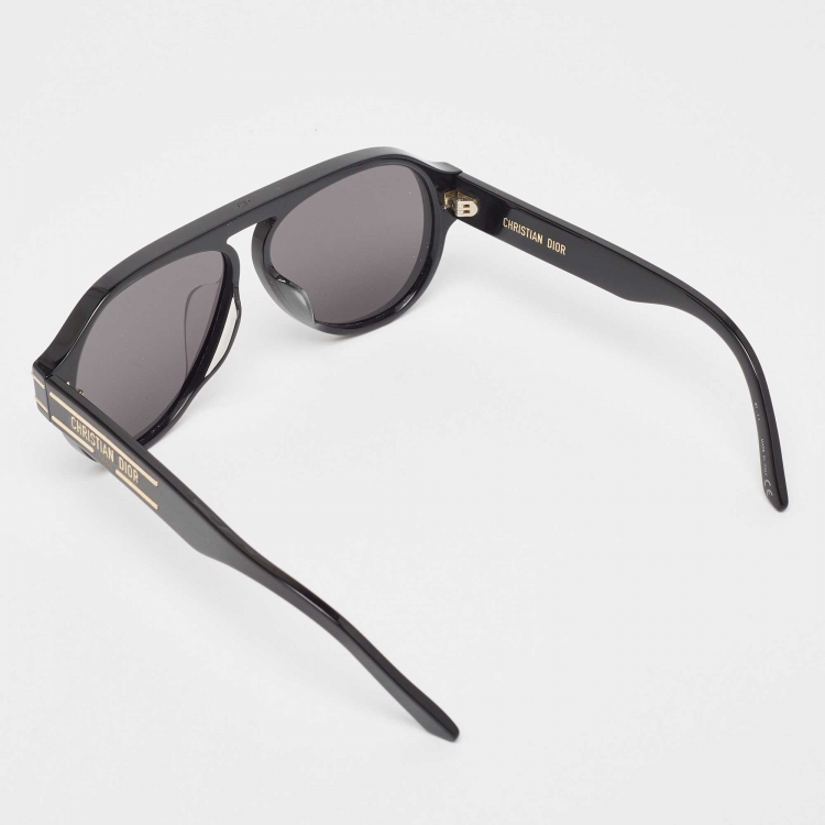 Pre Owned Dior Black DiorSignature A1U Aviators Sunglasses