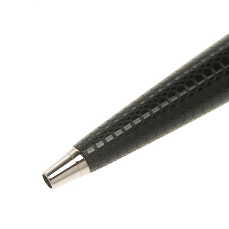 Pre Owned Dior Black Textured Lacquer Ball Point Pen