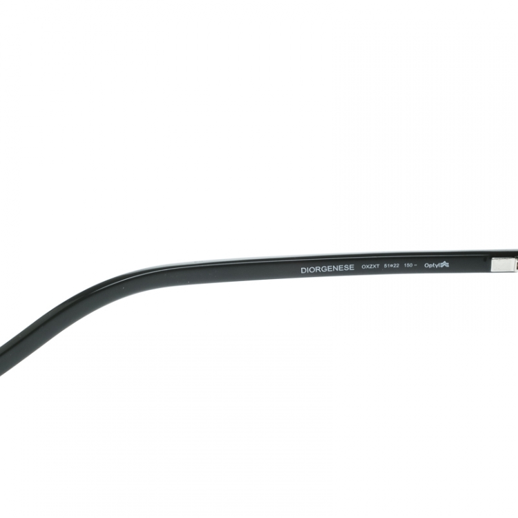 Pre Owned Dior Homme Silver/Black Diorgenese Round Sunglasses