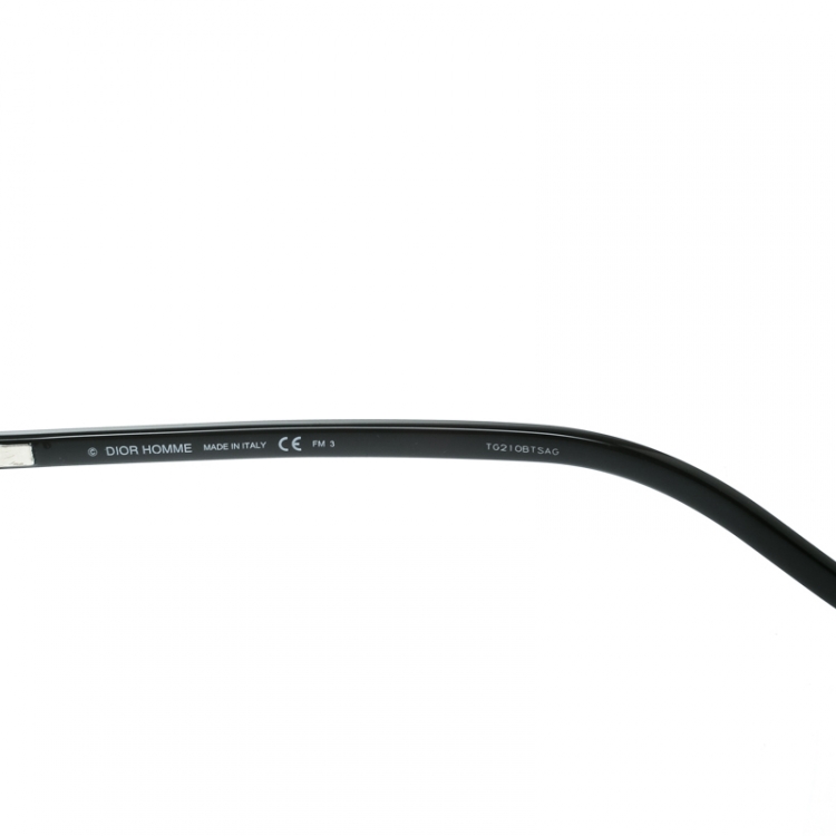 Pre Owned Dior Homme Silver/Black Diorgenese Round Sunglasses