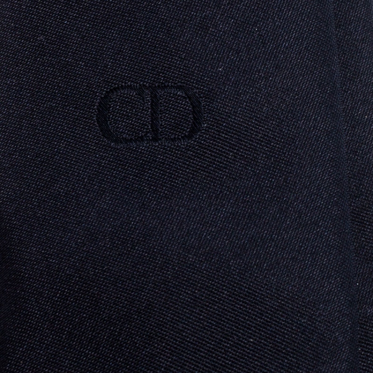 Pre Owned Dior Midnight Blue Classic Silk Tie