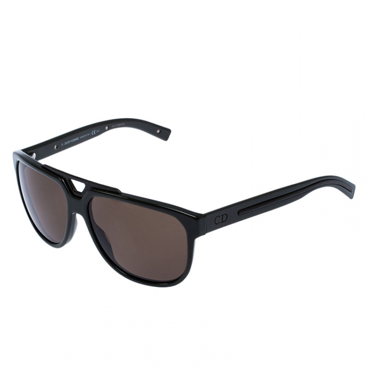 Pre Owned Dior Homme Cactus Green/ Green Black Tie 152FS Rectangular Sunglasses