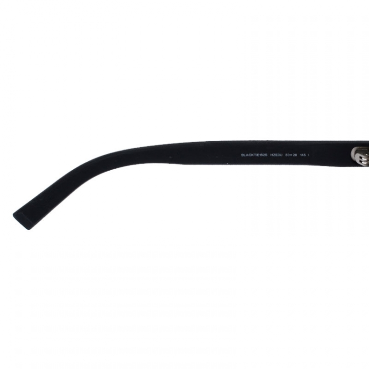 Pre Owned Dior Homme Soft Black /Green 182S Black Tie Round Sunglasses