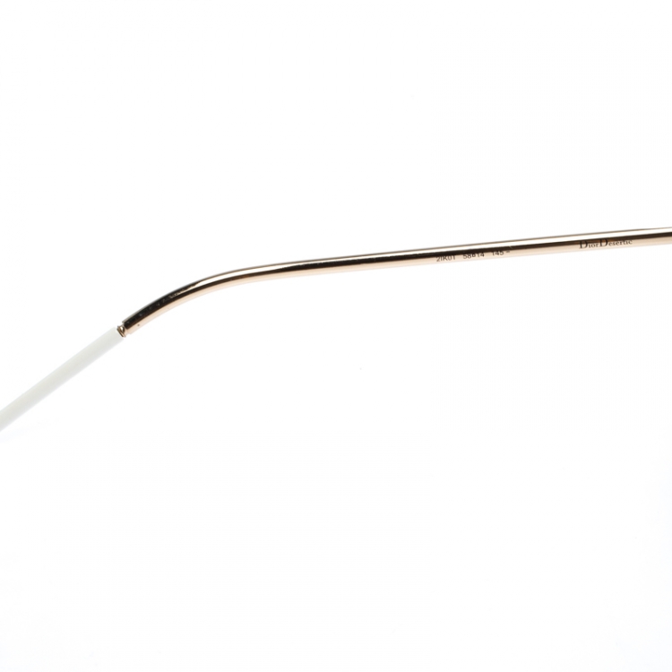 Pre Owned Dior Brown/Dark Mirror Desertie Aviator Sunglasses