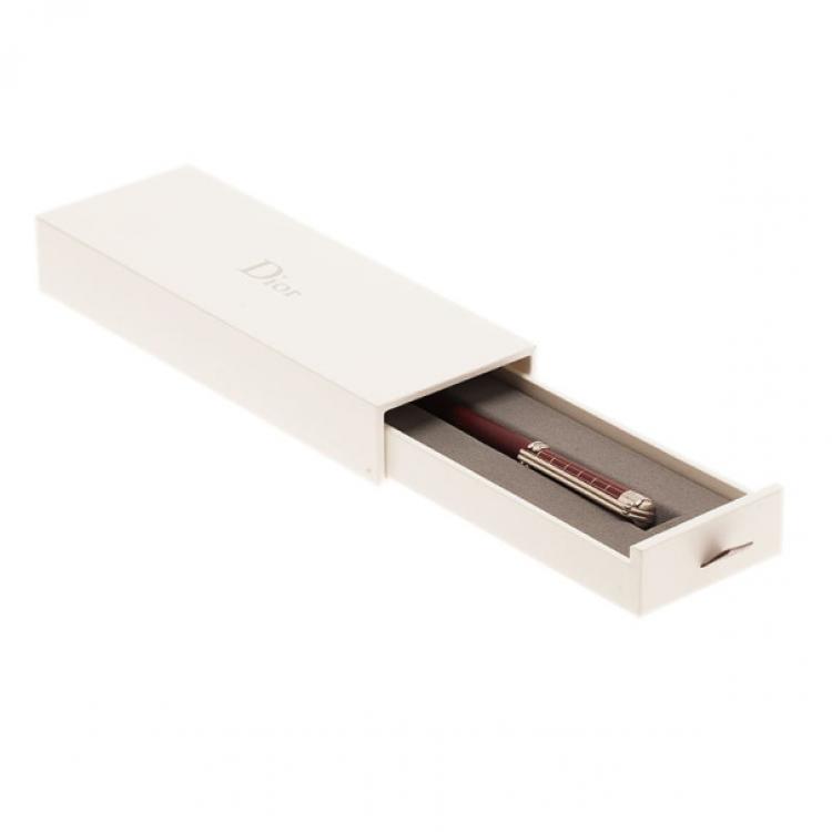 Pre Owned Dior Brown Stainless Steel and Resin Pen