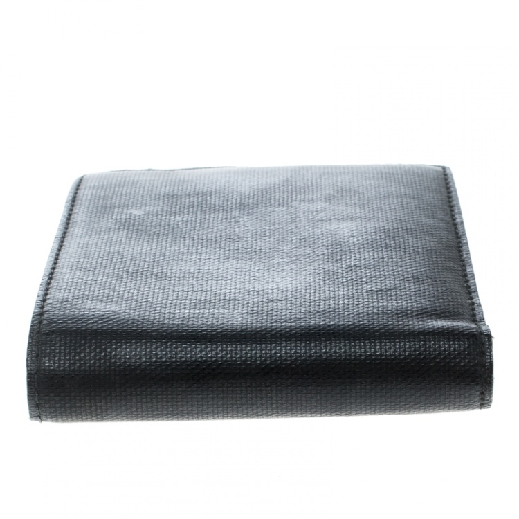 Pre Owned Dior Black Diorissimo Coated Canvas Bifold Wallet