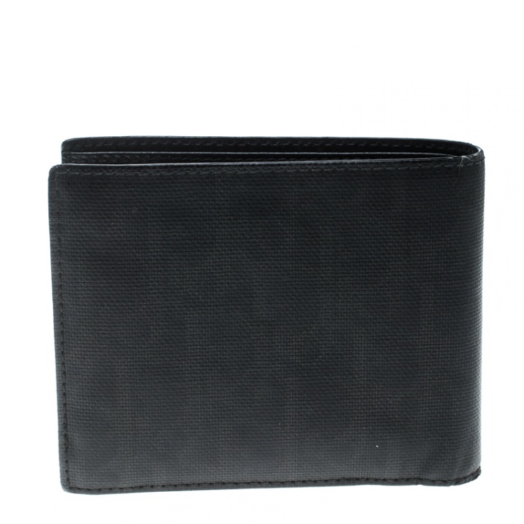 Pre Owned Dior Black Diorissimo Coated Canvas Bifold Wallet