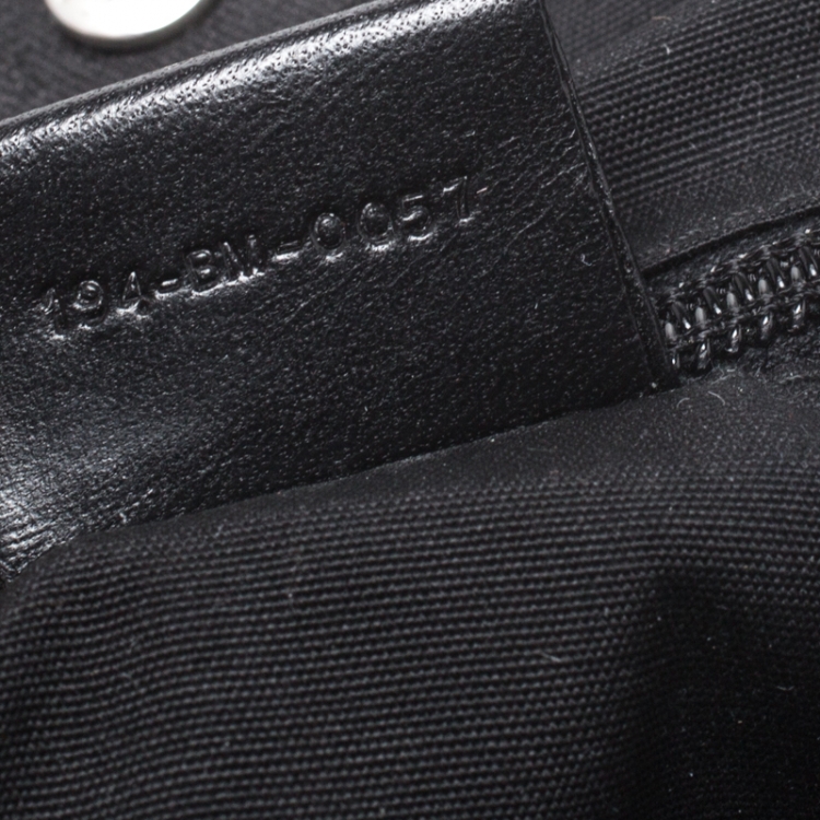 Pre Owned Dior Homme Black Fabric and Leather Tote