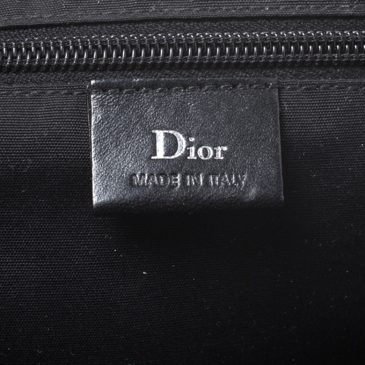 Pre Owned Dior Homme Black Fabric and Leather Tote