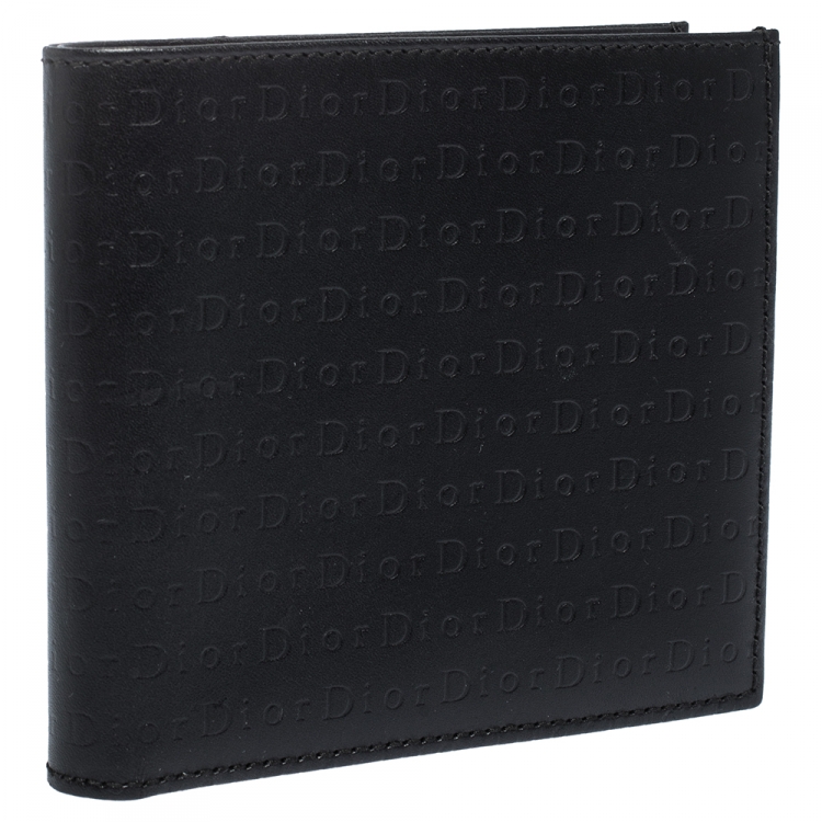 Pre Owned  Dior Black Leather Bifold Wallet