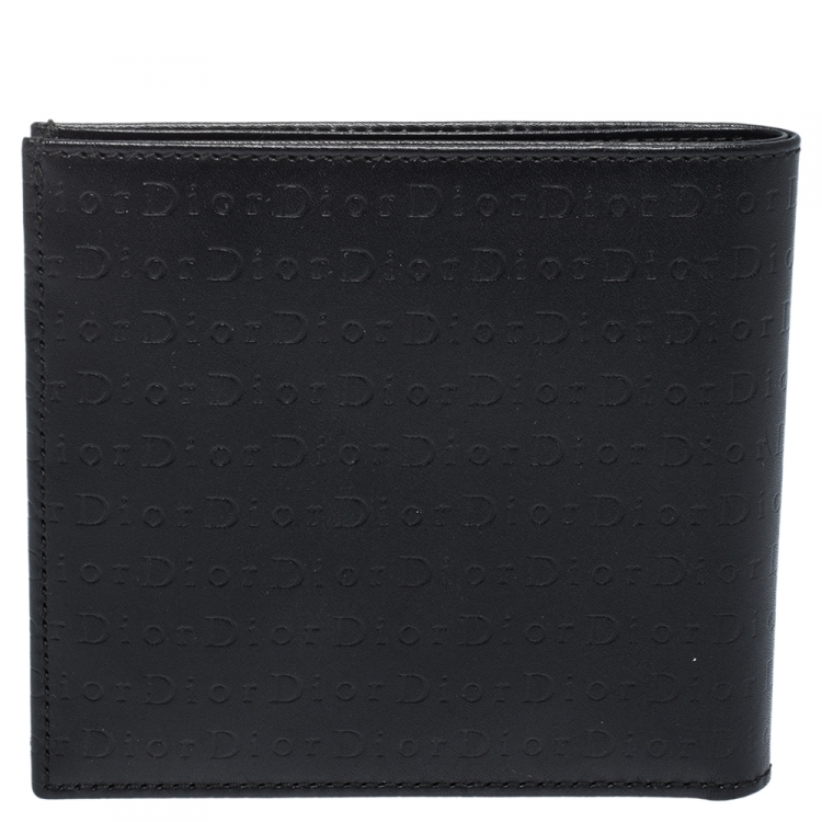 Pre Owned  Dior Black Leather Bifold Wallet