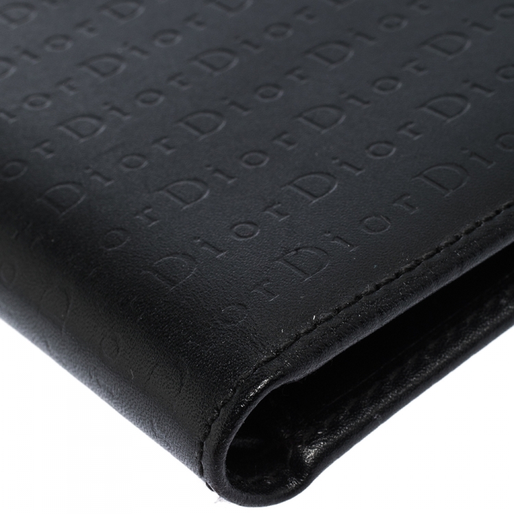 Pre Owned  Dior Black Leather Bifold Wallet