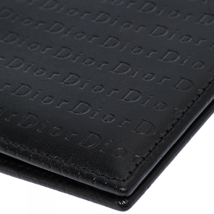 Pre Owned  Dior Black Leather Bifold Wallet
