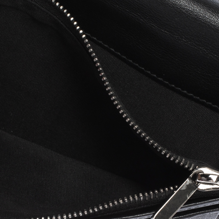 Pre Owned Dior Black Leather Bifold Wallet