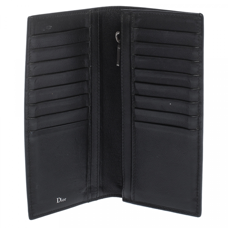 Pre Owned Dior Black Leather Bifold Wallet