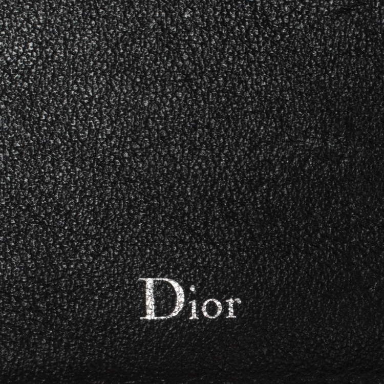 Pre Owned Dior Black Leather Bifold Wallet