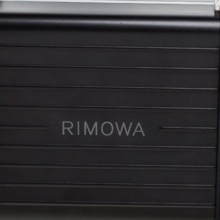 Pre Owned Dior x Rimowa Black Aluminum and Leather Personal Clutch Bag