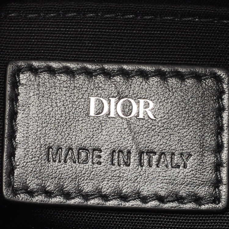 Pre Owned Dior Black Oblique Canvas Lingot Toiletry Case