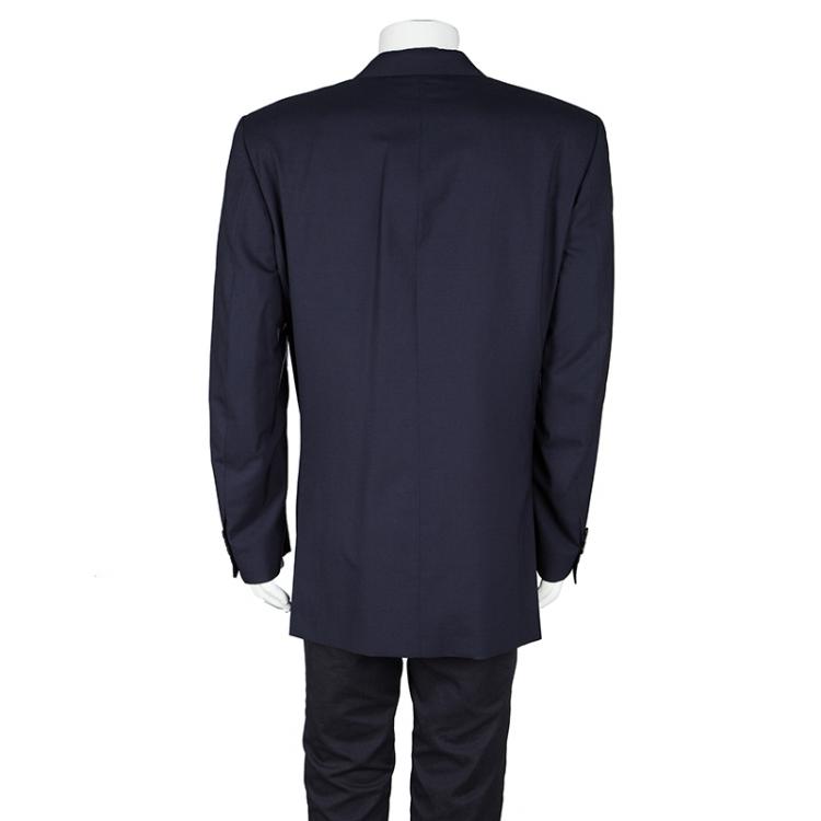 Pre Owned Dior 30 Montaigne Navy Blue Wool Blazer XXXL