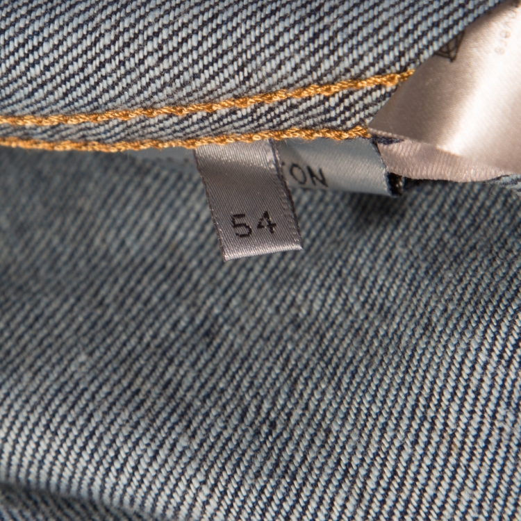 Pre Owned Dior Indigo Dark Wash Denim Button Front Jacket XXL