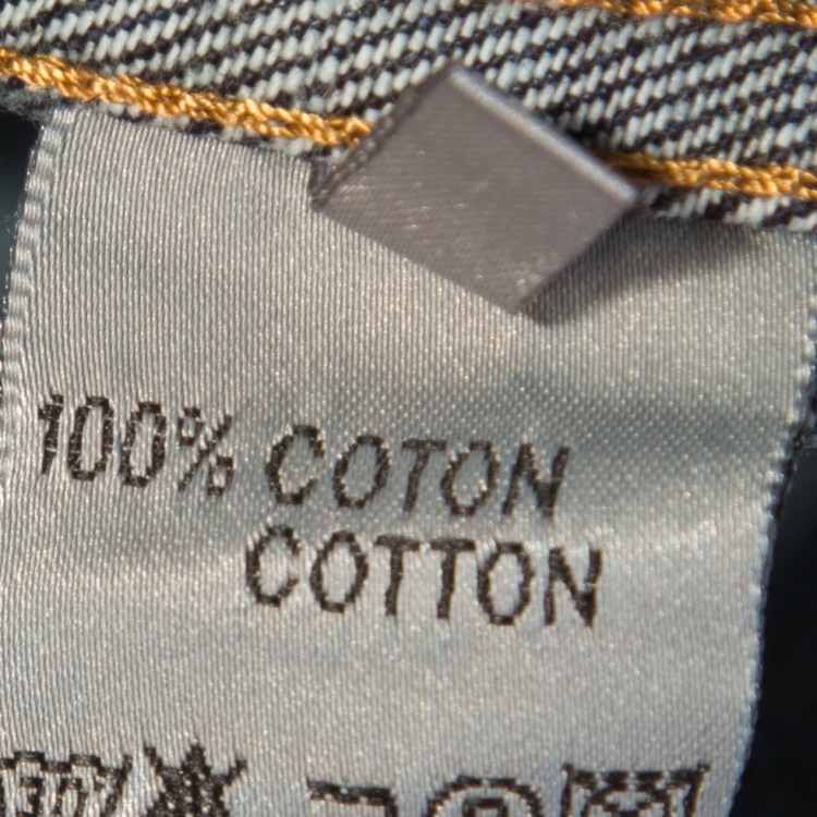 Pre Owned Dior Indigo Dark Wash Denim Button Front Jacket XXL