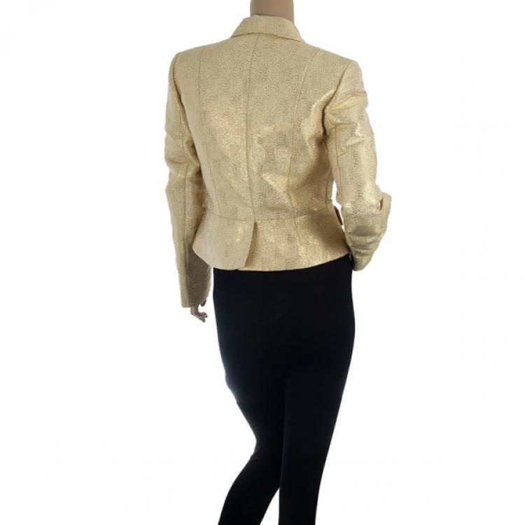 Pre Owned Christian Dior Gold Jacket M
