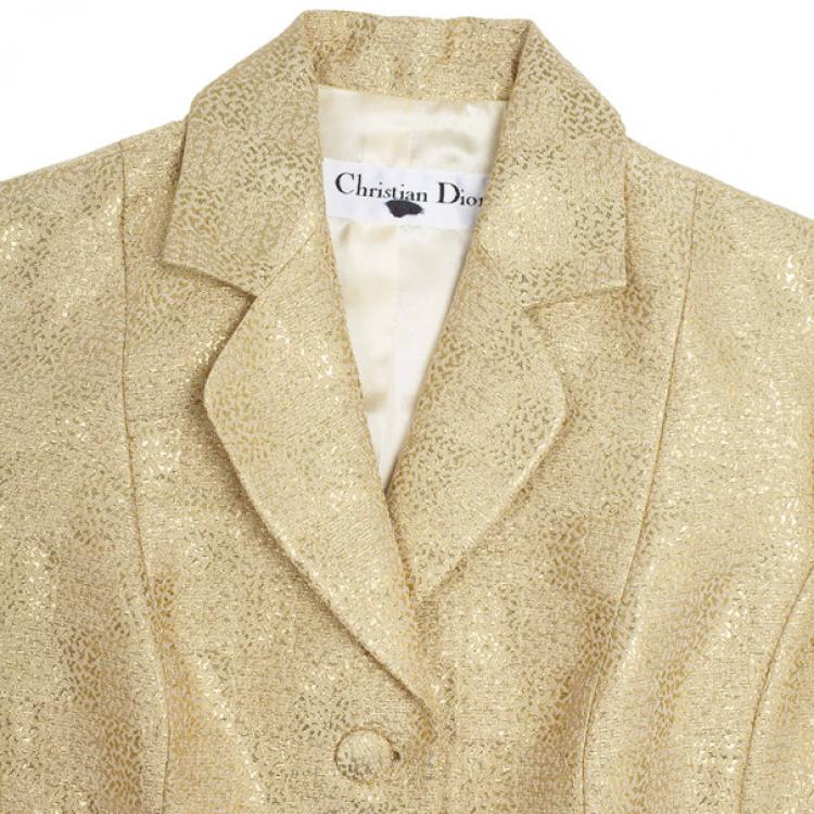 Pre Owned Christian Dior Gold Jacket M