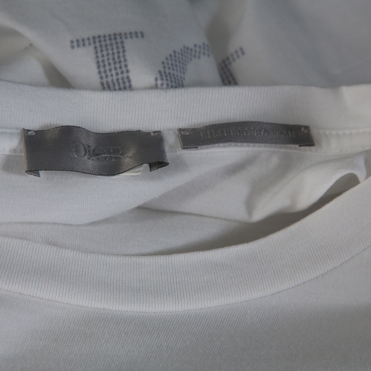 Pre Owned Dior Limited Edition 03 Marignan Customized Visitor Patch Crew Neck T-Shirt M