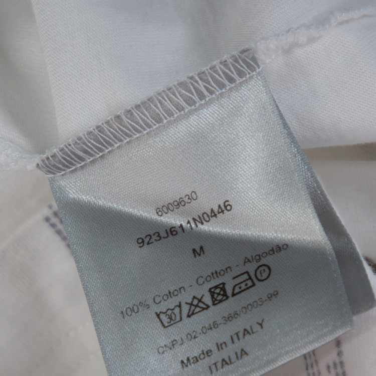 Pre Owned Dior Limited Edition 03 Marignan Customized Visitor Patch Crew Neck T-Shirt M