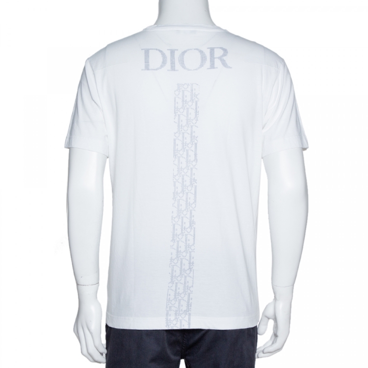 Pre Owned Dior Limited Edition 03 Marignan Customized Visitor Patch Crew Neck T-Shirt M