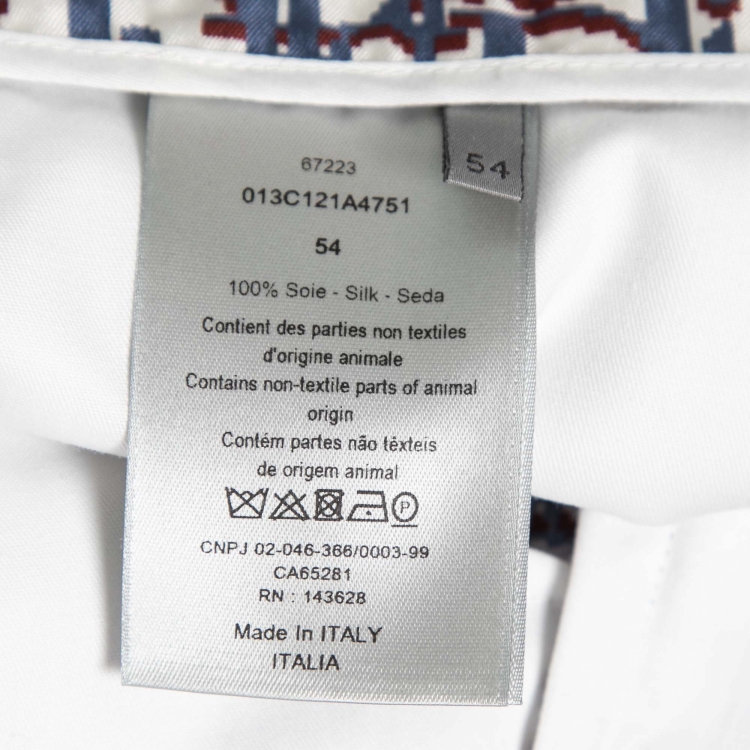 Pre Owned Dior Blue Oblique Pixel Printed Silk Shorts XXL