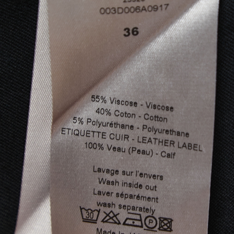 Pre Owned Dior Black Stretch Denim Jeans XL Waist 37"