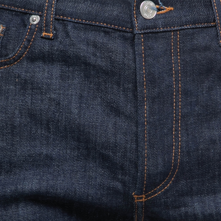 Pre Owned Dior Homme Blue Denim Slim Fit Oblique Jeans M Waist 32"