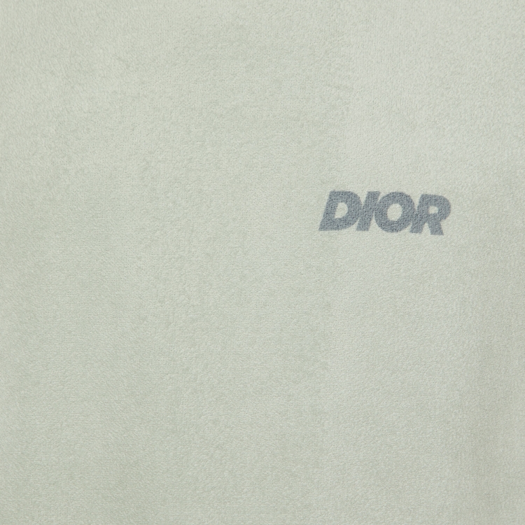 Pre Owned Dior Homme Logo printed Terry Cotton Crewneck T-Shirt S