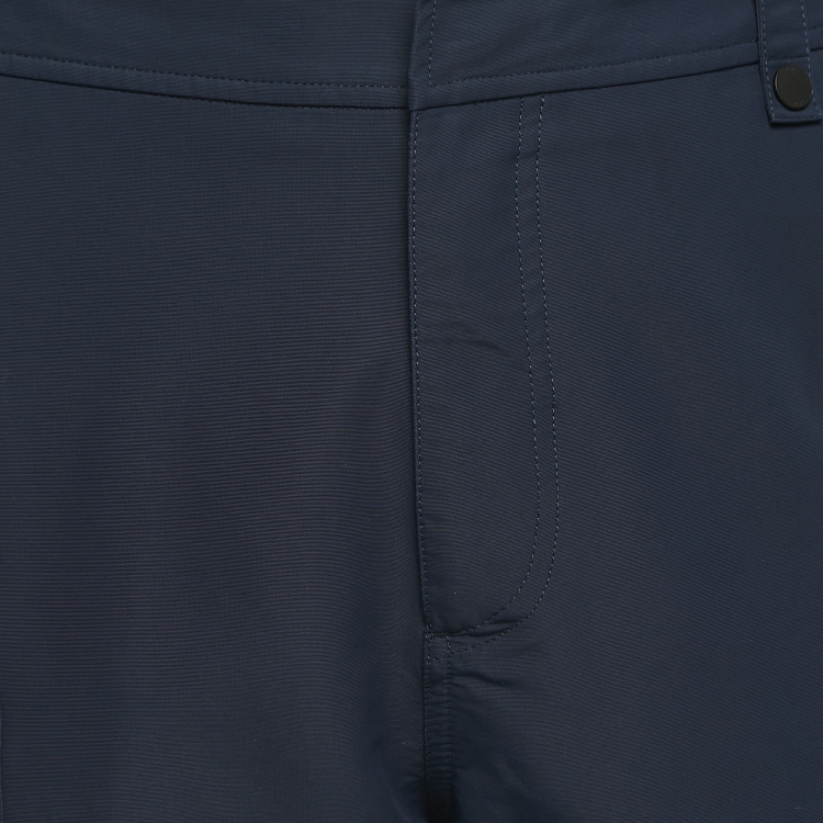 Pre Owned Dior Homme Navy Blue Nylon Blend Buckle Detailed Shorts S