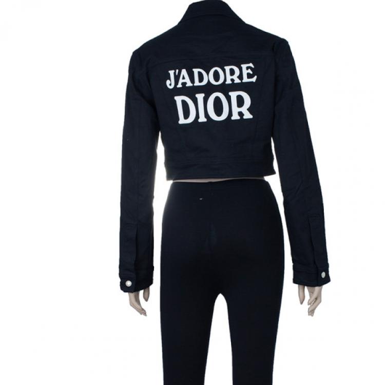 مملوكة مسبقًا Dior J'Adore Dior Black Denim Jacket S