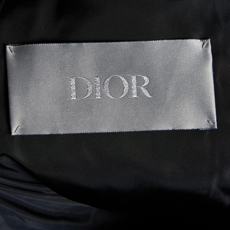 Pre Owned Dior Homme Black Oblique Nylon Down Jacket L