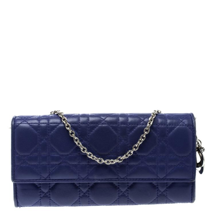 Dior Purple Cannage Leather Lady Dior Rendez-Vous Wallet Dior | The ...