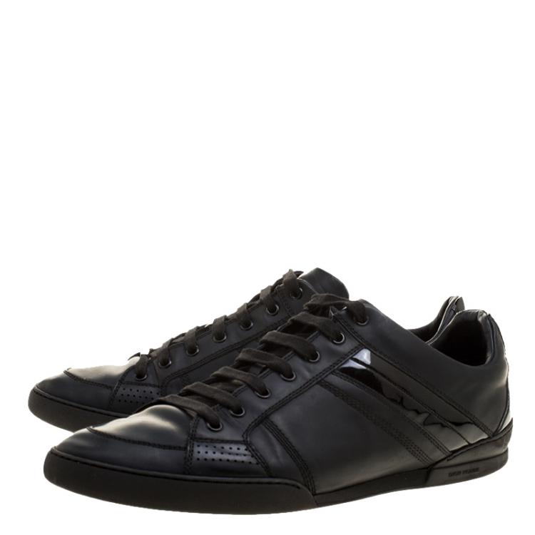 Pre Owned Dior Homme Black Leather Sneakers Size 43.5