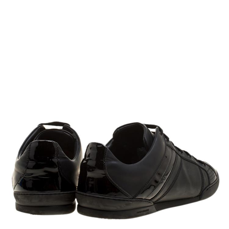 Pre Owned Dior Homme Black Leather Sneakers Size 43.5