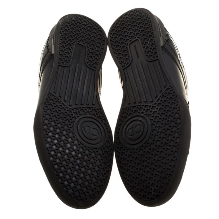Pre Owned Dior Homme Black Leather Sneakers Size 43.5