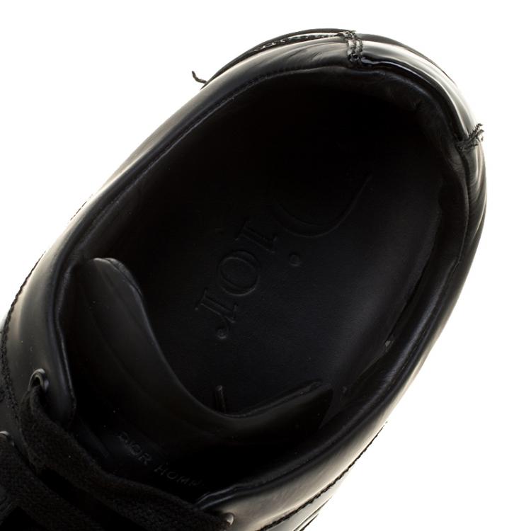 Pre Owned Dior Homme Black Leather Sneakers Size 43.5