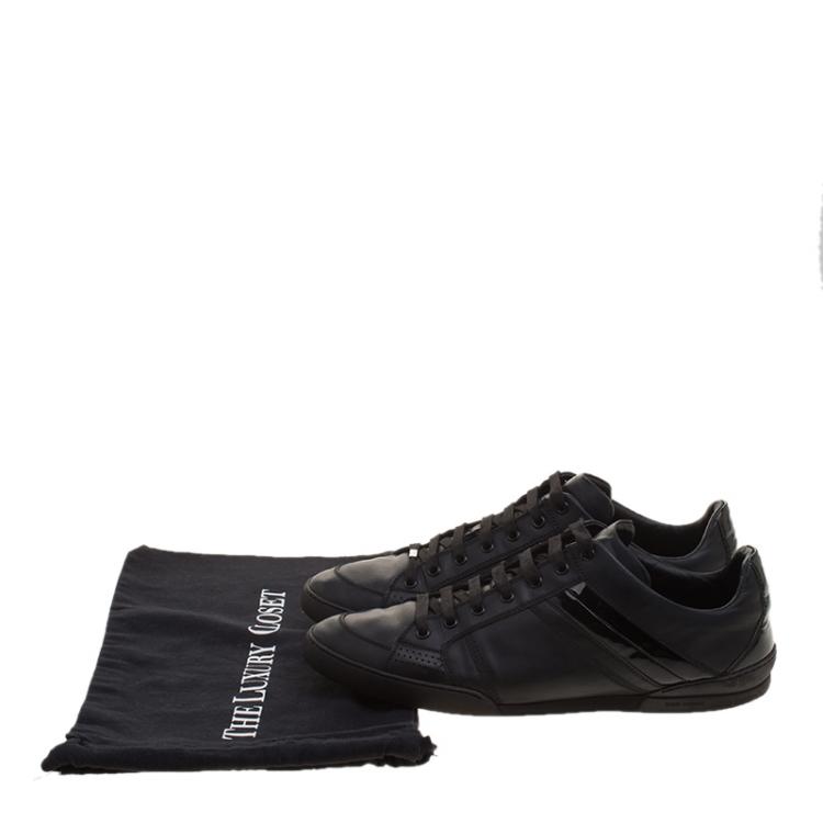 Pre Owned Dior Homme Black Leather Sneakers Size 43.5