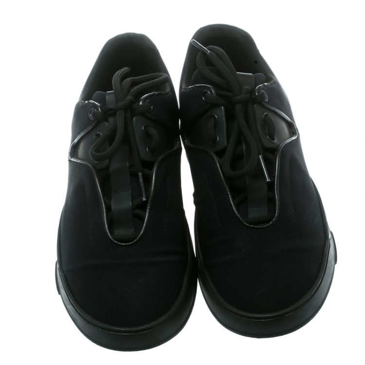 Pre Owned Dior Homme Black Canvas And Leather B17 Sneakers Size 40
