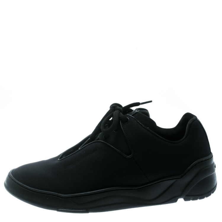 Pre Owned Dior Black Canvas And Leather Lace Up  Sneakers Size 41
