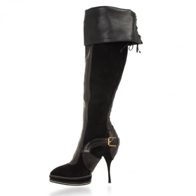 Dior over the knee cheap boots