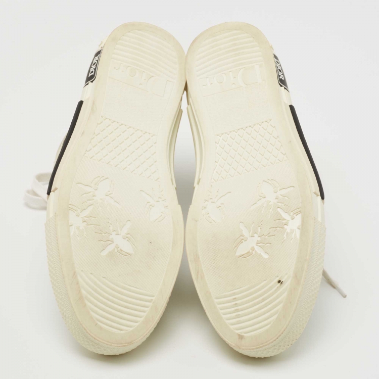 Pre Owned Dior White PVC and Mesh B23 High Top Sneakers Size 40