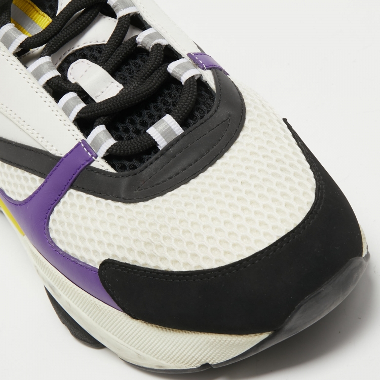 Pre Owned Dior Multicolor Mesh and Leather B22 Sneakers Size 43