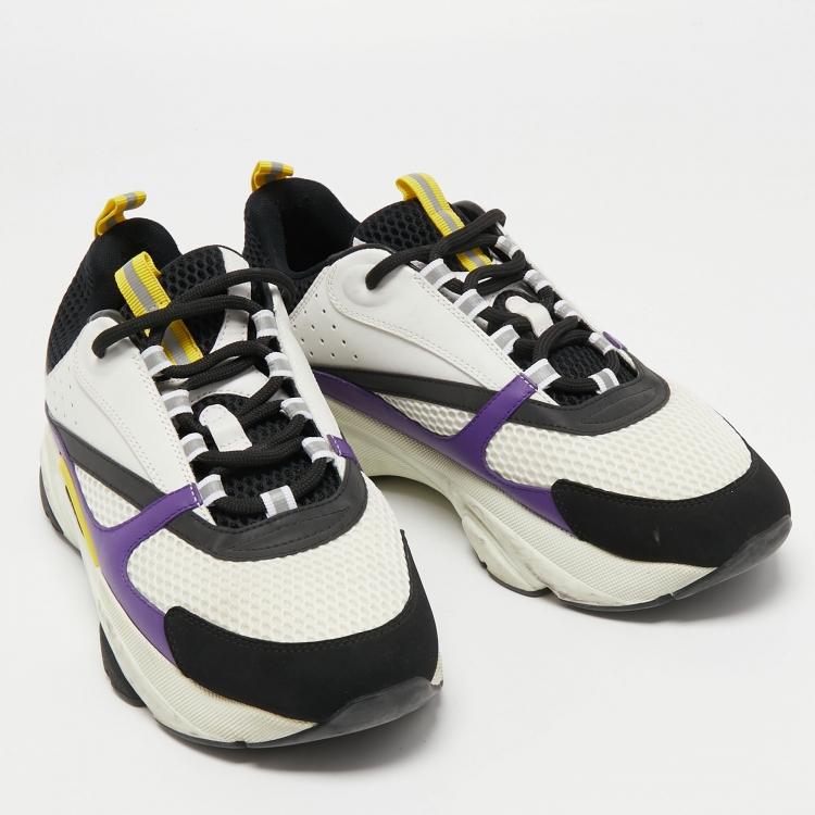 Pre Owned Dior Multicolor Mesh and Leather B22 Sneakers Size 43